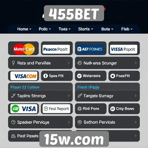 Métodos de pagamento disponíveis no 455BET